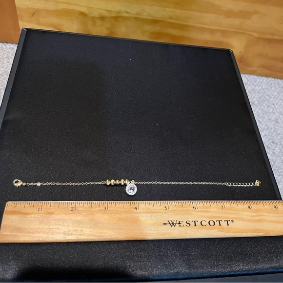 Adjustable Rhinestone/Pink Stone Bracelet - Picture 3 of 5